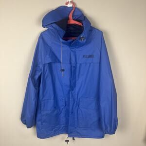 Pro Rainer Rain Jacket Blue Mens Sz Small, WaterProof Fill Zip Hooded Breathable